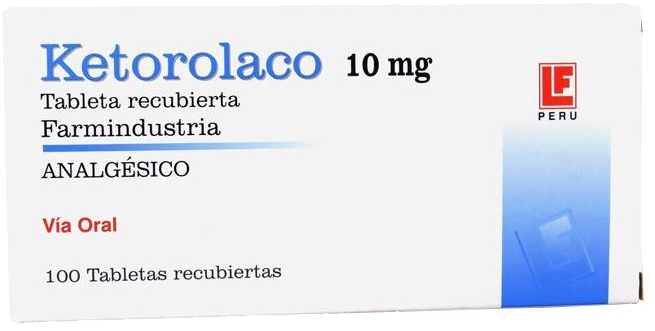Ketorolaco 10mg x 100Tab Recub