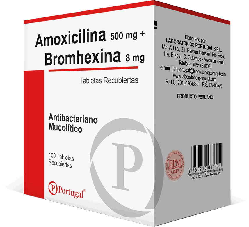 Amoxicilina+Bromhexina NF 500+8mg x 100Cap
