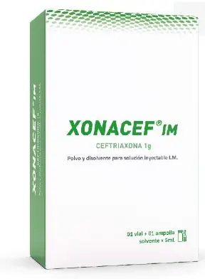 Xonacef IM vial 1g + Lidocaina 1% Amp