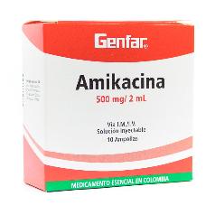 [04/25.D01197C] Amikacina 500mg/2mL x 10Amp