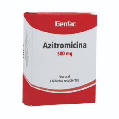 [06/27.F01209A] Azitromicina 500mg x 3Tab Recub