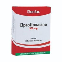 [07/25.D01797C] ​Ciprofloxacino 500mg x 10Tab Recub