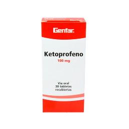 [12/27.E02657A] Ketoprofeno 100mg x 30Tab Recub