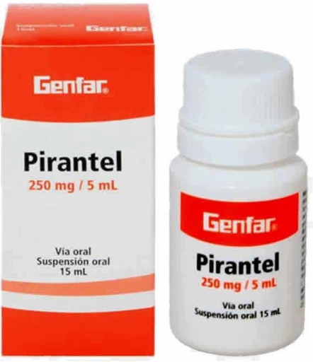 [01/26.ECL0102] Pirantel 250mg/5ml x 15ml Susp