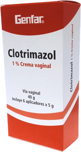 [09/27.E02084A] Clotrimazol 1% crema vaginal x 40g tubo + 6 aplicadores x 5g