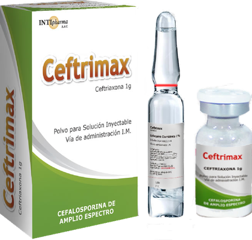 [12/27.2412101] Ceftrimax 1g Vial + Lidocaina 1% Amp