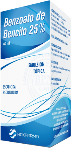 [10/27.2100035] Benzoato de Bencilo 25% x 60ml Emulsion Topica