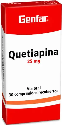 [10/25.DCL3611] Quetiapina 25mg x 30Comp Recub